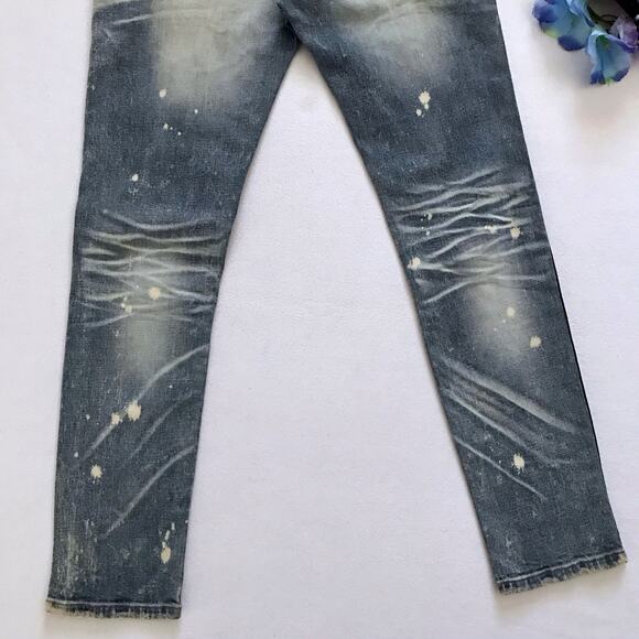 Preme NWOT Distressed Medium Wash Skinny Jeans Men 32 - Picture 8 of 9